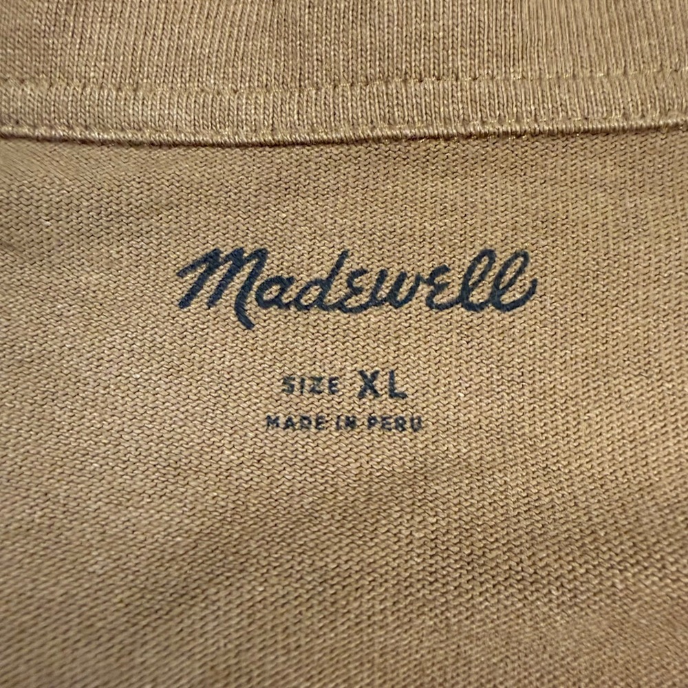 Madewell Knit Easy Camp Shirt Mens XL Walnut Brown Organic Cotton ND903 NWT - Picture 2 of 8